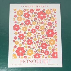 Floral Market Botanical Archive HONOLULU Waikiki Beach No. 6 Gallery Print